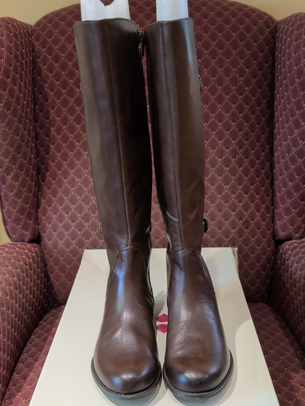 Naturalizer Jamison Ox Brown Tall Riding Boots Size 9M Wide Calf New